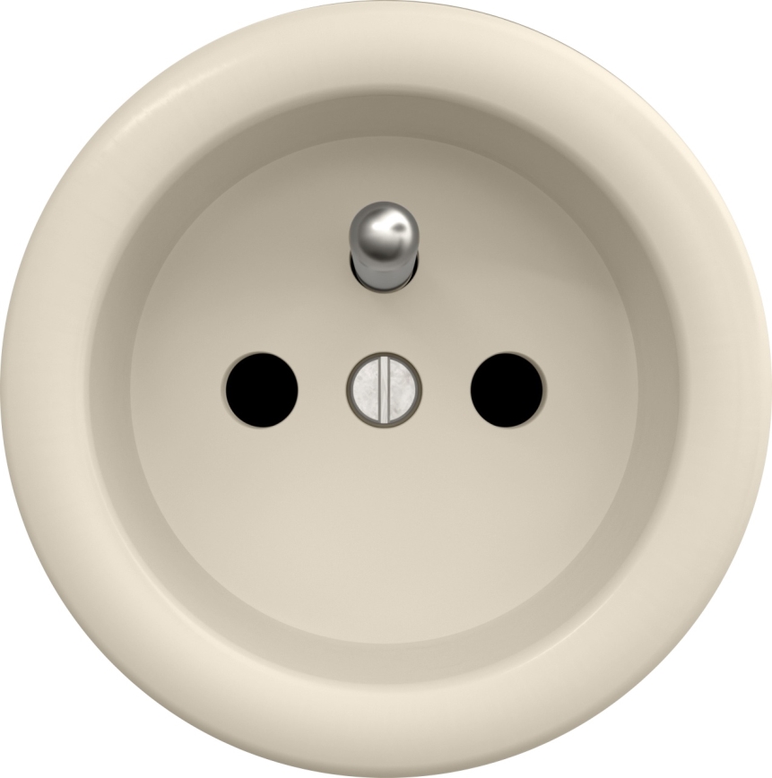 Kliklap - Presa elettrica domestica in stile retrò senza cornice 230V beige