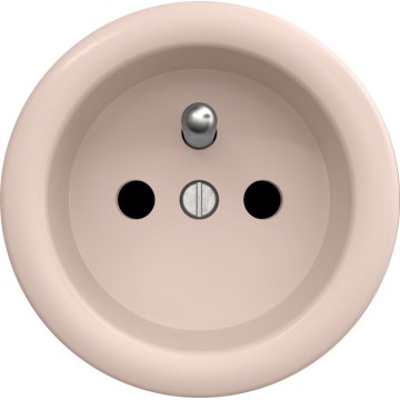 Kliklap - Presa elettrica domestica retrò senza cornice 230V rosa antico