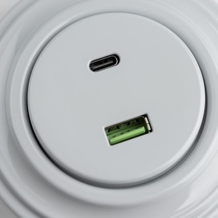 Kliklap - Presa USB Retro A+C con cornice grigia