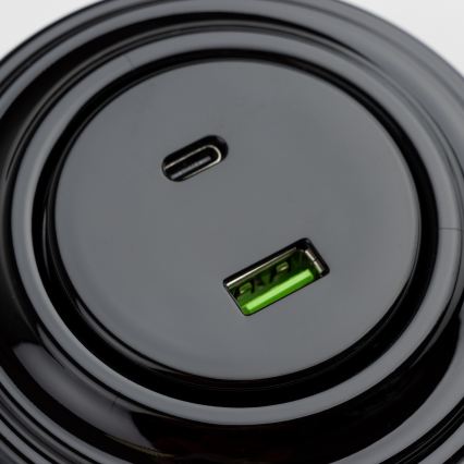 Kliklap - Presa USB retro A+C con cornice nera