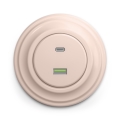 Kliklap - Presa USB retrò A+C con cornice, rosa antico