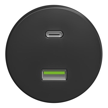 Kliklap - Presa USB vintage A+C antracite