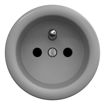 Kliklap - Prise murale rétro sans cadre 230V grise