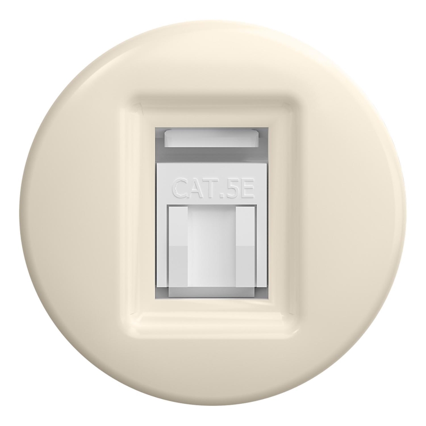 Kliklap - Prise réseau rétro sans cadre, beige