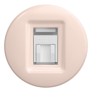 Kliklap - Prise réseau rétro sans cadre, rose poudrée