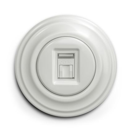 Kliklap - Prise RJ45 vintage blanc