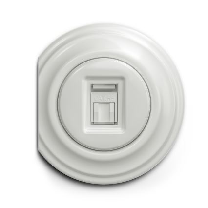 Kliklap - Prise RJ45 vintage blanc