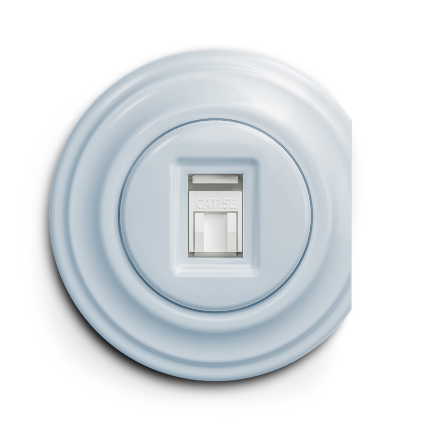 Kliklap - Prise RJ45 vintage bleu