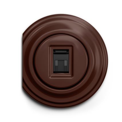 Kliklap - Prise RJ45 vintage marron