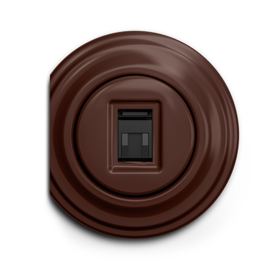 Kliklap - Prise RJ45 vintage marron