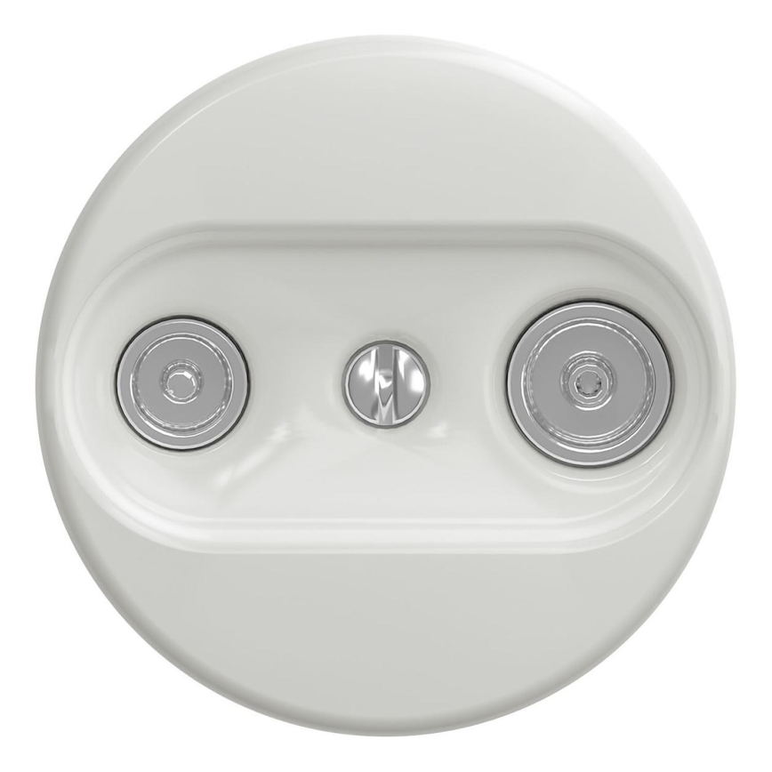 Kliklap - Prise RJ45 vintage TV+R (continuous) blanc