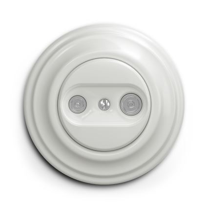 Kliklap - Prise RJ45 vintage TV+R (continuous) blanc