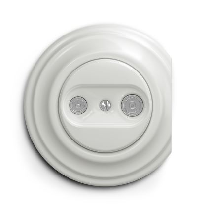 Kliklap - Prise RJ45 vintage TV+R (continuous) blanc