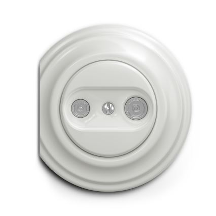 Kliklap - Prise RJ45 vintage TV+R (continuous) blanc