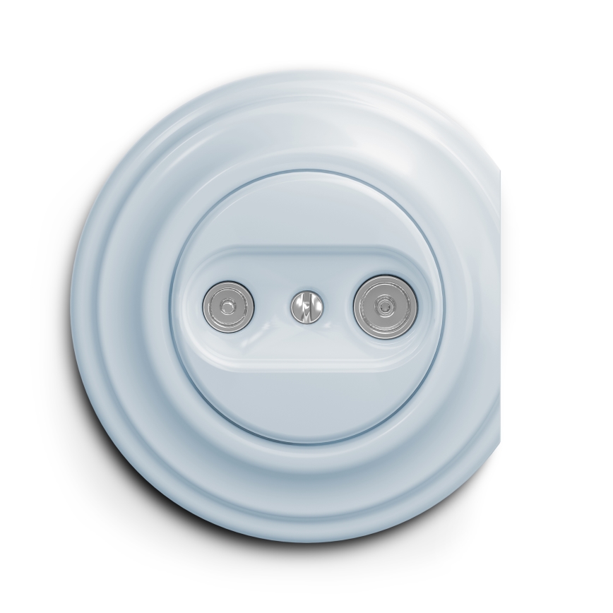 Kliklap - Prise RJ45 vintage TV+R (continuous) bleu