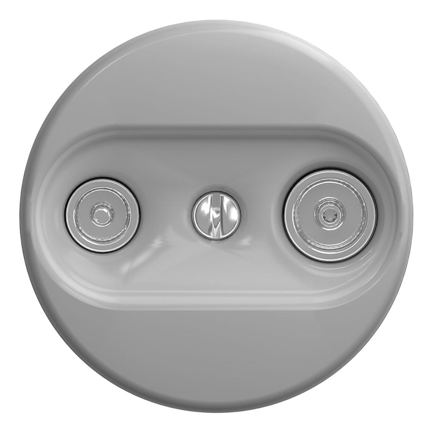 Kliklap - Prise RJ45 vintage TV+R (terminal) gris