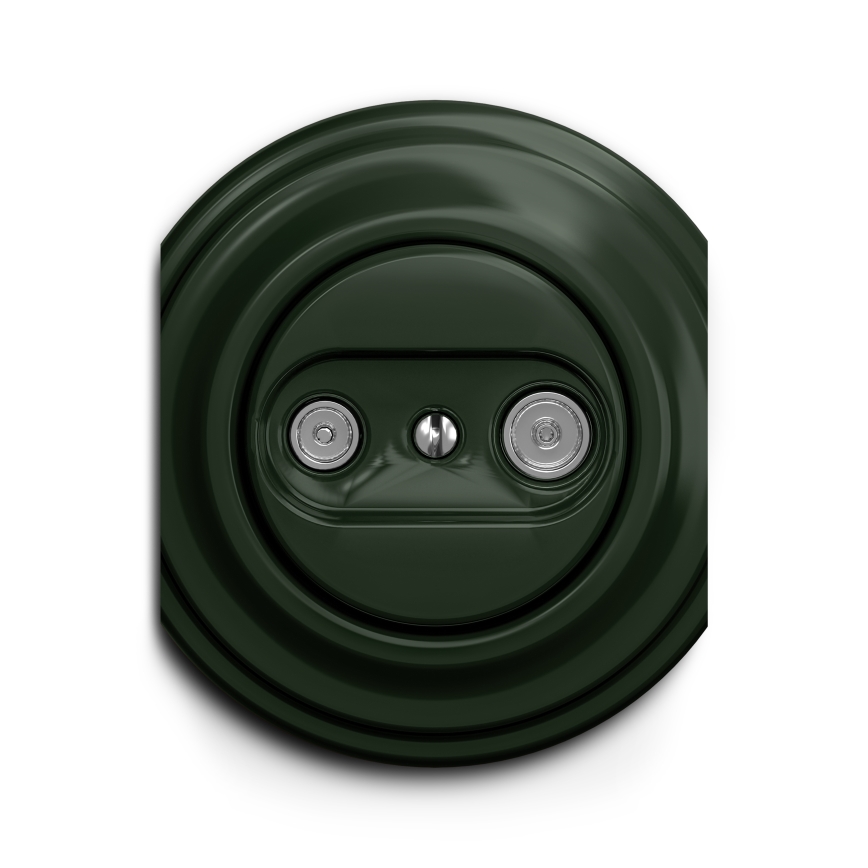 Kliklap - Prise RJ45 vintage TV+R (terminal) vert