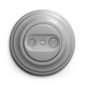 Kliklap - Prise terminale TV+FM rétro avec cadre gris