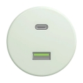 Kliklap - prise USB rétro A+C sans cadre vert menthe