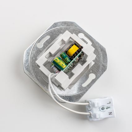 Kliklap - Prise USB rétro Type-A + Type-C avec cadre blanc neige