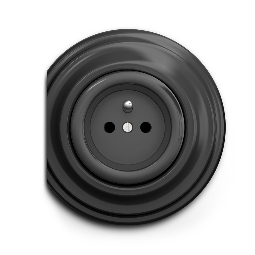 Kliklap - Prise vintage 230 V anthracite