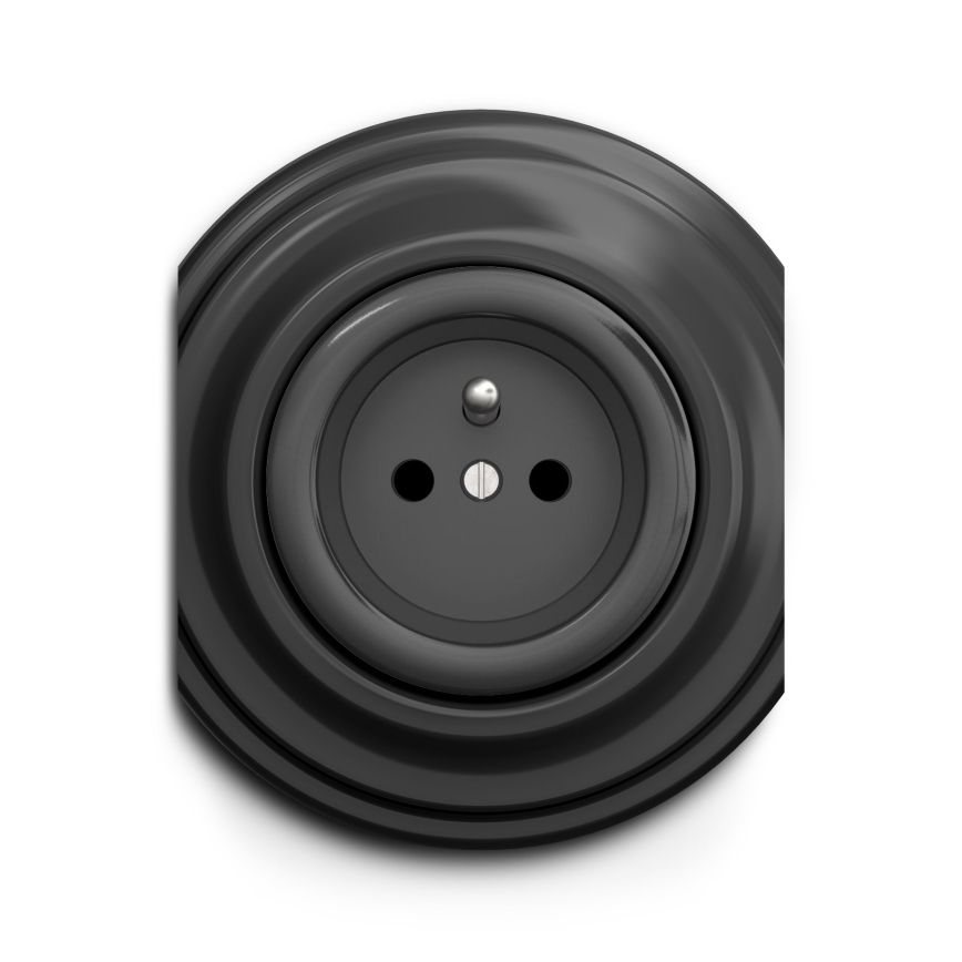 Kliklap - Prise vintage 230 V anthracite