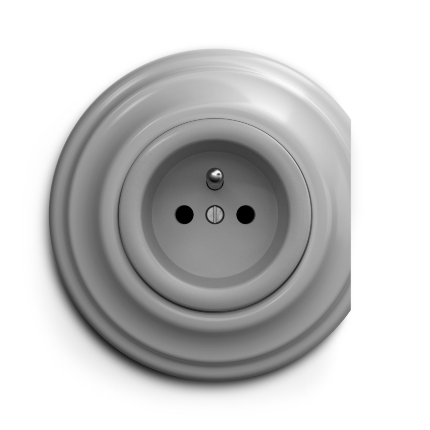 Kliklap - Prise vintage 230 V gris