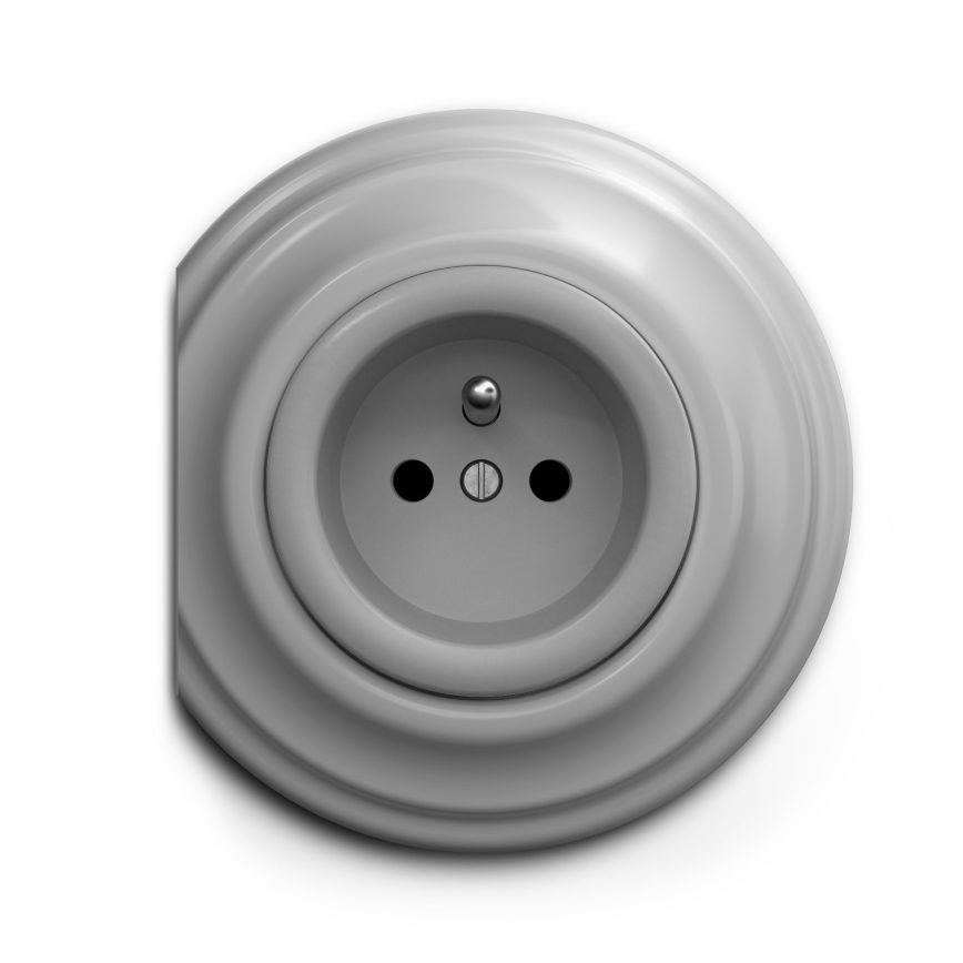 Kliklap - Prise vintage 230 V gris