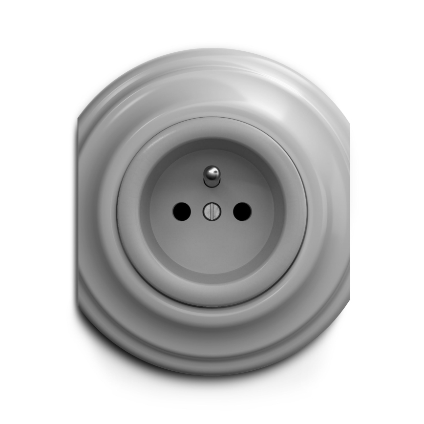 Kliklap - Prise vintage 230 V gris