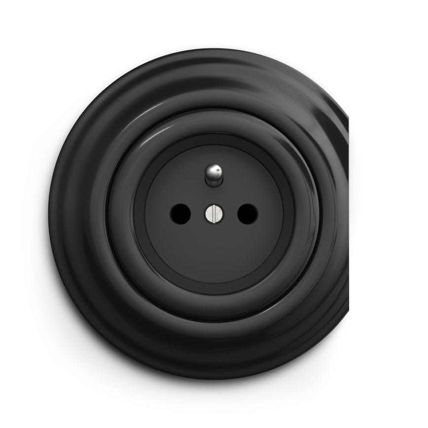 Kliklap - Prise vintage 230 V noir