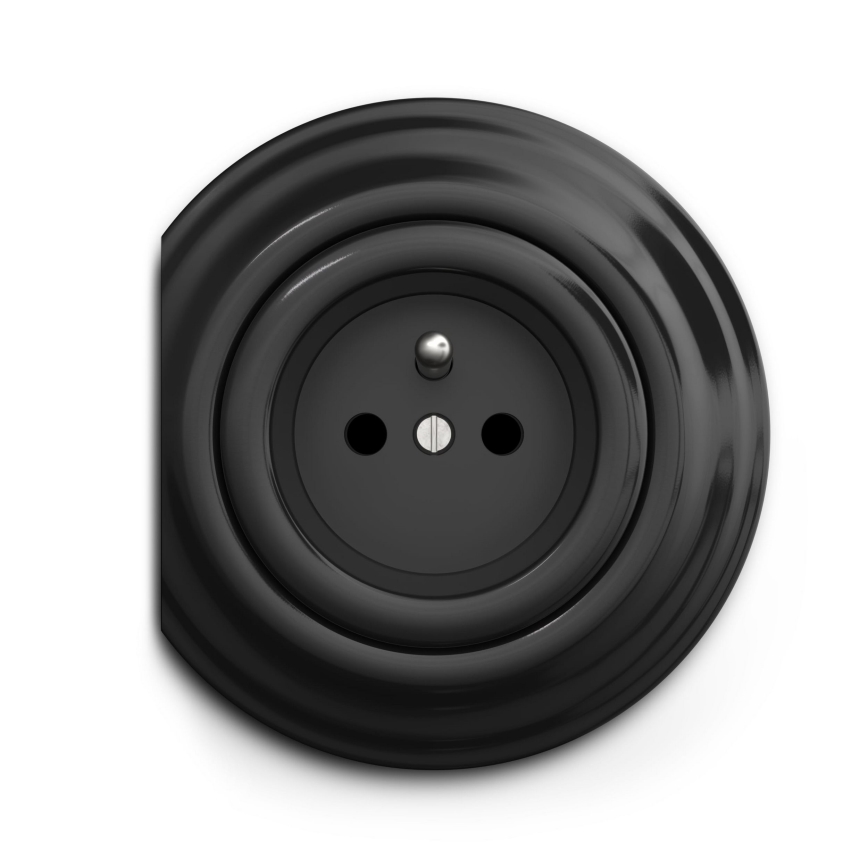 Kliklap - Prise vintage 230 V noir