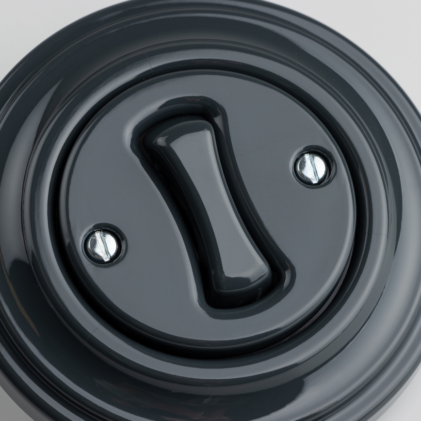 Kliklap - Pulsante retrò con cornice antracite