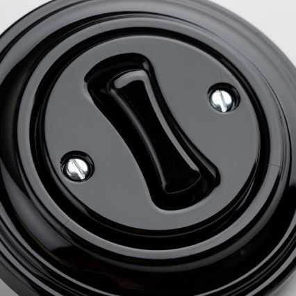 Kliklap - Pulsante retrò con cornice, nero