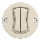 Kliklap - Retro Doppel-Tastschalter ohne Rahmen, Beige