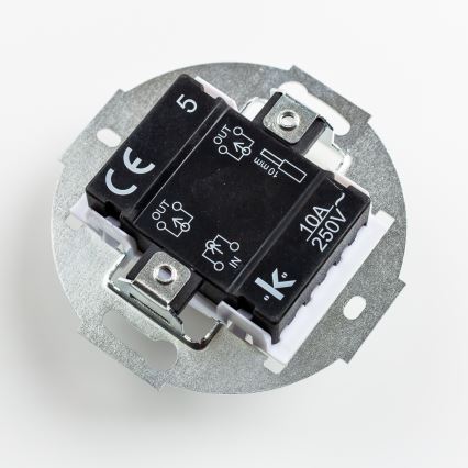 Kliklap - Retro-Serienschalter mit Rahmen Nr. 5, Schwarz