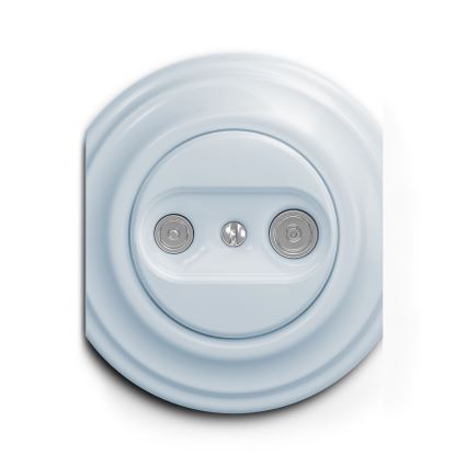 Kliklap - Vintage-Antennendose TV+R (durchgehend) blau