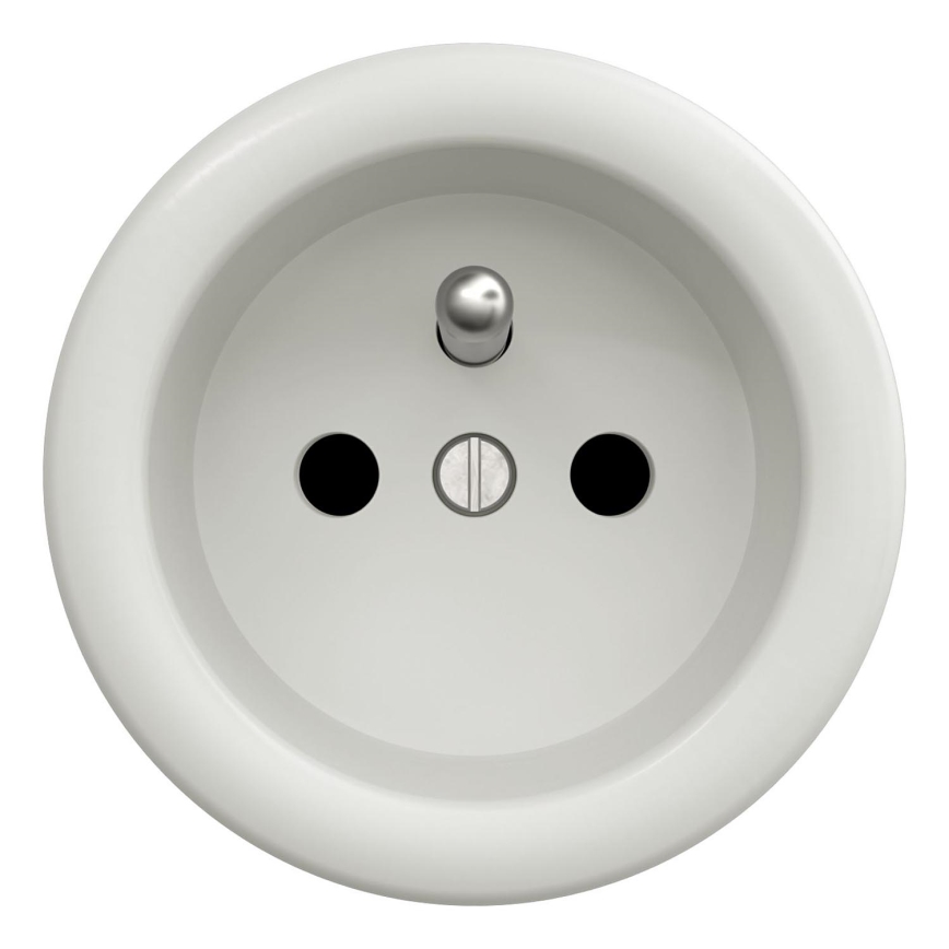 Kliklap - Vintage presa senza cornice 230V bianco