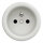 Kliklap - Vintage presa senza cornice 230V bianco