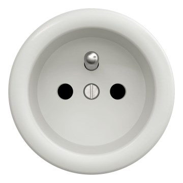 Kliklap - Vintage-Steckdose ohne Rahmen 230V weiß
