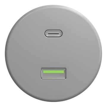 Kliklap - Vintage-USB-Dose A+C grau