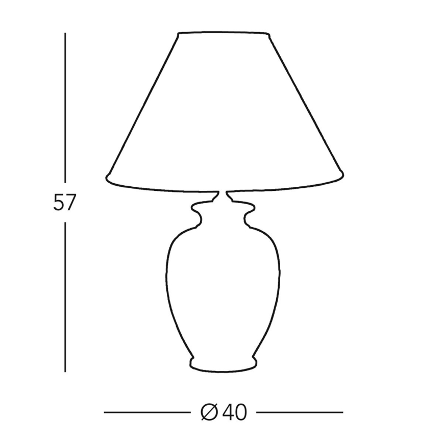 Kolarz 0014.74.4 - Lampe de table GIARDINO 1xE27/100W/230V beige
