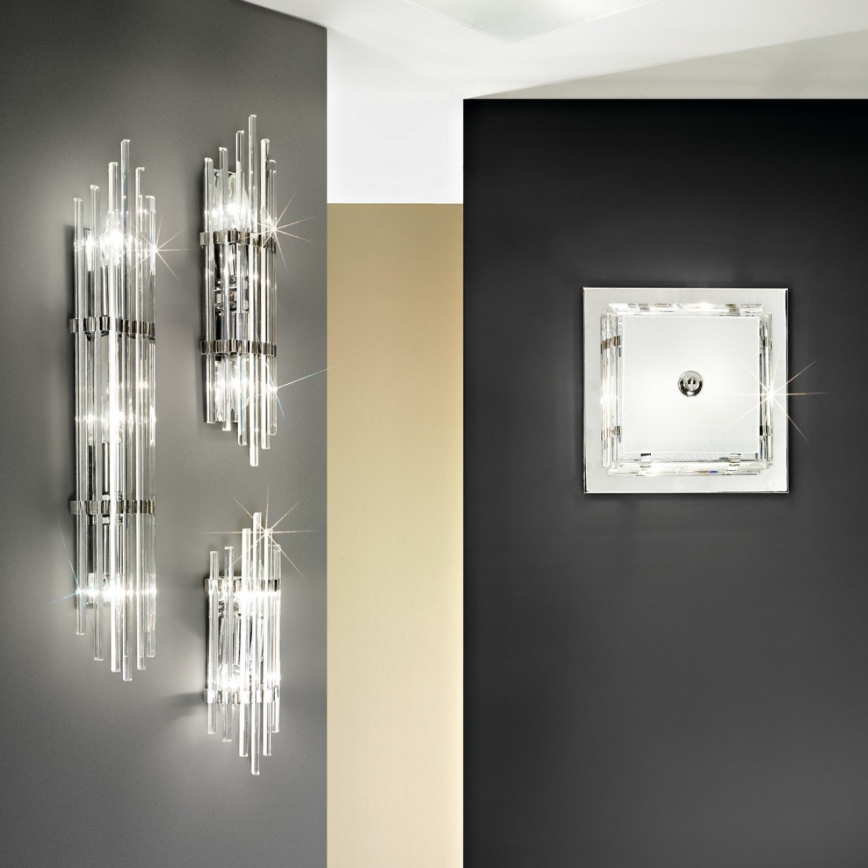 Kolarz 0342.14.5 - Plafoniera ONTARIO 4xE27/60W/230V cromo lucido