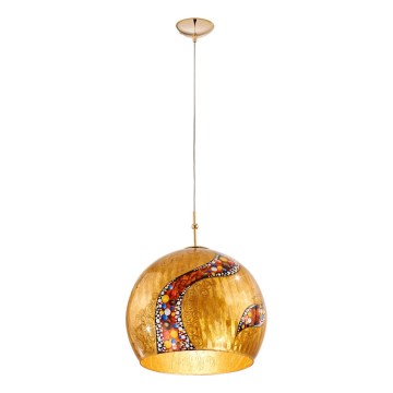 Kolarz 0392.31L.3.Ki.Au - Lampadario a sospensione con filo LUNA 1xE27/60W/230V 24K oro