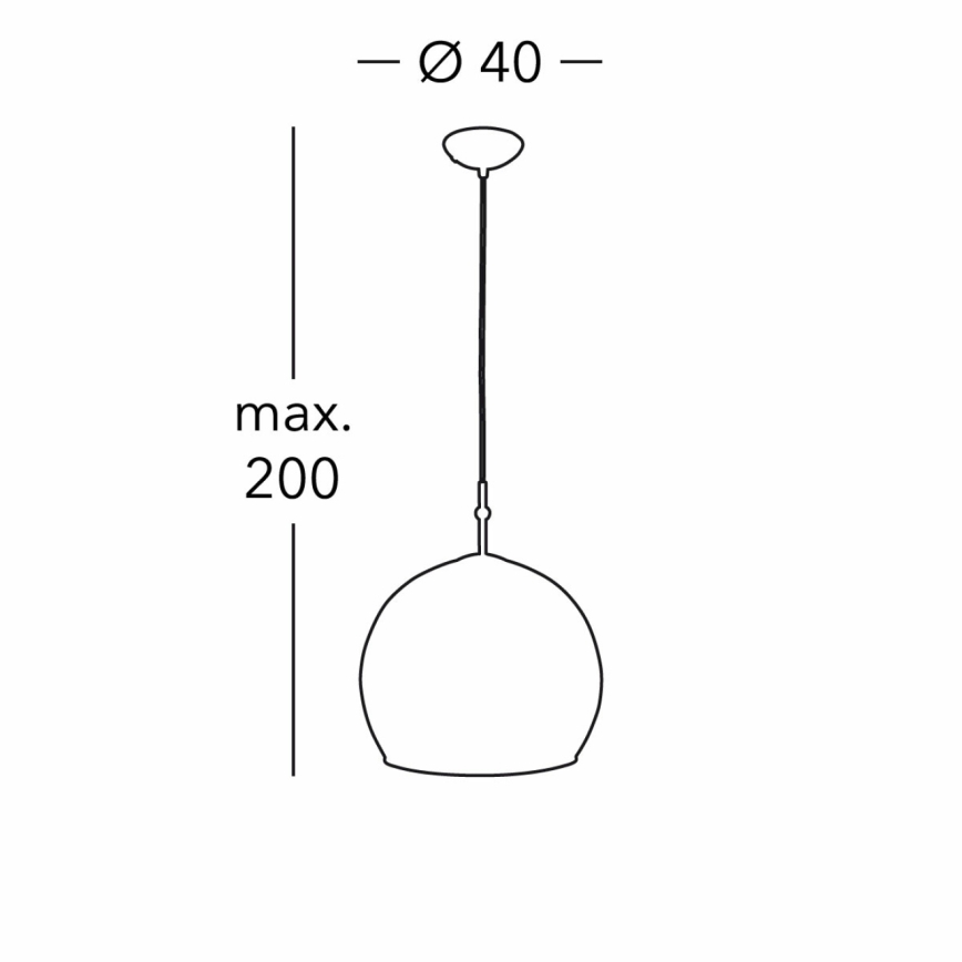 Kolarz 0392.31L.3.Ki.Au - Suspension filaire LUNA 1xE27/60W/230V 24K doré