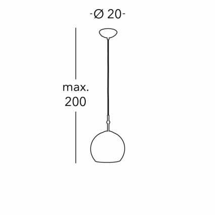 Kolarz 0392.31S.3.Ki.Au - Suspension filaire LUNA 1xE27/60W/230V 24K doré