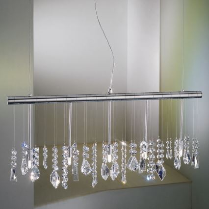 Kolarz 104.85.5 - Lampadario di cristallo a sospensione STRETTA 5xG9/40W/230V cromo lucido