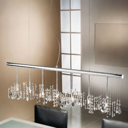 Kolarz 104.87.5 - Lampadario di cristallo a sospensione STRETTA 7xG9/40W/230V cromo lucido