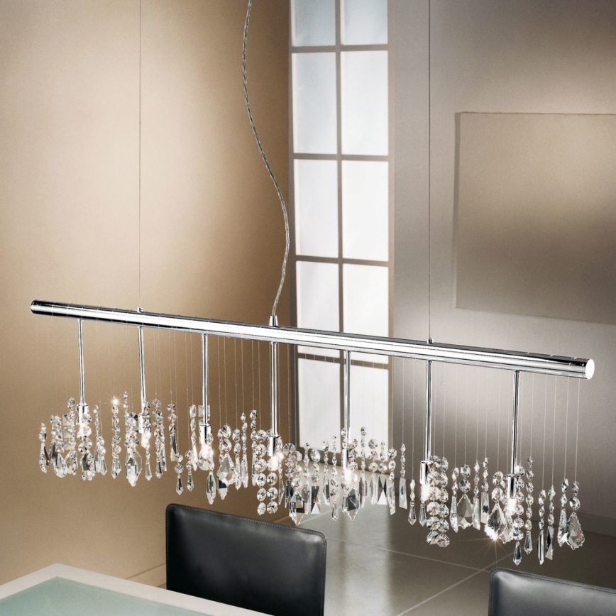 Kolarz 104.87.5 - Lampadario di cristallo a sospensione STRETTA 7xG9/40W/230V cromo lucido
