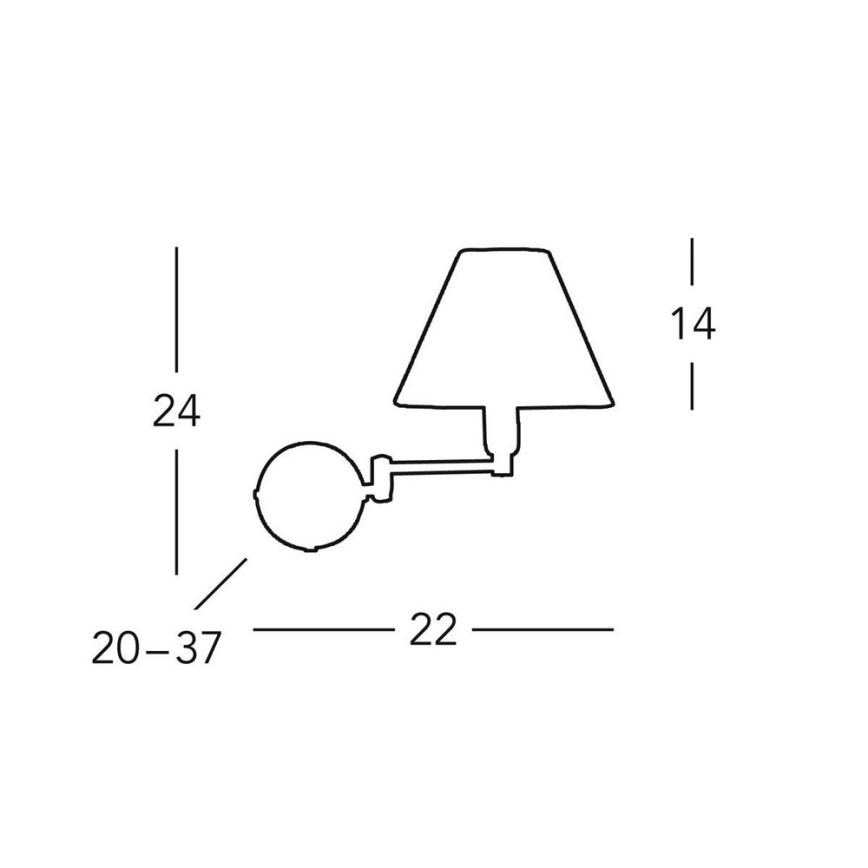 Kolarz 264.61.6 - Applique murale HILTON 1xE14/40W/230V