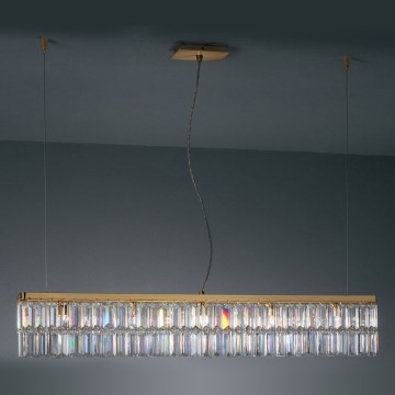 Kolarz 314.87.3 - Lampadario di cristallo a sospensione PRISMA 7xG9/25W/230V 24K oro